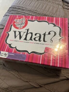 What? Girls Night Edition Party Game - Pink. Adult only